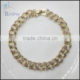 Hot Sale Pave cz Hip Hop Cuban Gold Chain Bracelets thumbnail-1