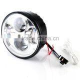 5.75 Inch LED Headlight 5-3/4" 40W Headlamp DRL With Angel Eyes Daymaker Projector Auxiliary Lighting Kit for Harley Motorcycle thumbnail-3