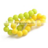 round FDA approval soft baby teething chewable food silicone bead