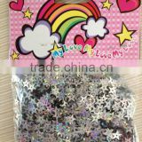 50mm silver laser star PVC glitter confetti for party