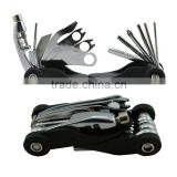 17 in 1 multi-function durable folding bicycle tool set