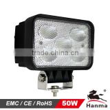 LED work light50W, 5pcs of 10W CREE LEDs, 4x6inch, flood beam,12 volt automotive led light,car accessories