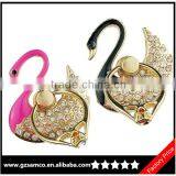 Samco Luxury Crystal Swan Shape Universal Phone Stand ,Multi-Angle Portable Stand, 360 Rotation Aluminium Alloy Ring Grip thumbnail-1