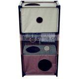 Portable Cuboid Shape Three Room Pet House thumbnail-1