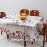 Long flower hot sale style plastic table cloth