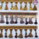 Best Sell Fancy Trimming Beads Tassel Fringe Curtain Accessory,decorative Tassels for Curtains thumbnail-1