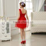 White Red Champagne Wedding Bridesmaid Dresses Short Girl Prom Gowns Women Elegant Party Princess Ball Dress thumbnail-4