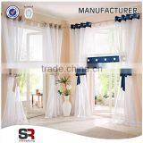 Flocked organza curtain