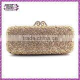Golden Clutch Bag Pattern Crystal Lady's Wedding Party Evening Clutch Bag (8740A-G) thumbnail-1