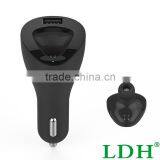 USB Car Charger With Bluetooth Headset Stereo Earphone Handsfree Wireless Car Bluetooth Headphone V4.1 Driving For All Phone thumbnail-3