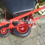 popular model green color wheel barrow with big tray double wheels