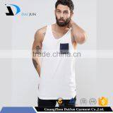 Daijun OEM Fashion Pocket White Summer Slim Fit Mens Tank Top thumbnail-1