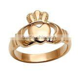 SRR0007 Most Wanted Products Classic Gold Silver Royal Crown Rings Claddagh Rings Custom Stainless Steel Jewelry Ring