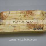 Woven Bamboo Home Basics Serving Tray With Different Decorative thumbnail-2