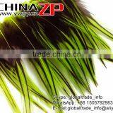ZPDECOR Feather Hair Extension Dyed Lime Green Laced Medium Rooster Cape Feathers thumbnail-2