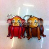 New Arrive Custom Live Handmade Animal Leather Keychain