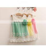 NEW Arrival Girls Cotton Tops Flower Vest T-shirts thumbnail-1