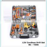 2016 New Model 43pcs 12V Cordless Drill Hand Tool Set thumbnail-1