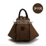Novel Canvas Shoulder Bag Fashion Handbag Convert To A Backpack From A Shoulder Bag Pattern Shoulder Bag thumbnail-6