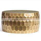 Round Big Center Table Brass Table With Hammered Style Diamond Table Coffee Table