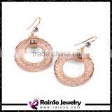 Metal Mesh Earring With Tiny Stones Filled, Round Dangle Stardust Earrings thumbnail-1