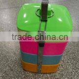 Hot Sale Round Shape 4 Sections Colorful Rice Bowl, Unbreakable Solid Color Plastic Lunch Box thumbnail-3