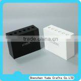 Square Lipstick Display, Retail Cosmetic Brush Display, Black Acrylic Lipstick Holder With 6 Holes