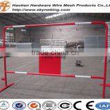 Red Powder Coating Crowd Control Barriers Temporary Fence With Reflactive Stripes for France Market thumbnail-5
