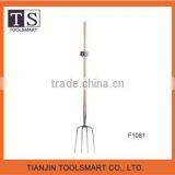 Gardening Tools Stainless Carbon Steel Fork With Wooden Handle thumbnail-1