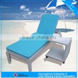 A - outdoor furniture set durable pe rattan soft sun lounger 7016-2