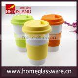 Kinds of Color Creative Mug With Silicone Sleeve Coffee Travel Ceramic Cup thumbnail-4