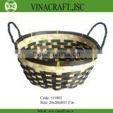 Christmas Decoration Basket Bamboo Basket With Ear Handles thumbnail-1