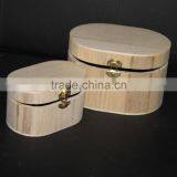 2017 Wonderful Quality Special Oval Book Shape Decorative Customized Unfinished Wooden Box With Lock thumbnail-4