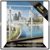 Outdoor Design Balcony Terrace Stainless Steel Balustrade With Glass thumbnail-6