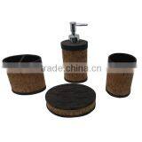 EA0879 New Fashion 4 Pcs Wooden Bathroom Accessories thumbnail-1