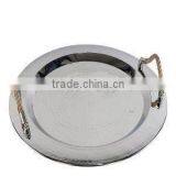 Round Tray With Rope Handle thumbnail-1