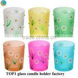Green Flower Cheap Candle Holders With Diamonds thumbnail-6