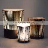 Black Glass Candle Jar With Wooden Lid thumbnail-1