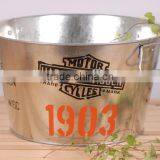 Galvanized Ice Bucket With Bottle Opener /Metal Ice Bucket With Handle thumbnail-2