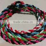 Sport Fashion nylon jewelry weave Titanium Necklace made in China