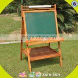 2017 Wholesale Kids Wooden Double Sided Ease Portable Children Wooden Double Sided Easel Best Wood Double Sided Easel W12B104 thumbnail-3
