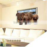 Interesting 3D Elephant Wall Sticker for Kids , Removable Real Elephant Wall Sticker thumbnail-6