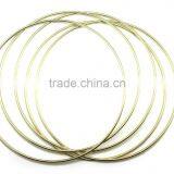 High Quality Bright Brass Color Metal O Ring for Handbag Round Ring, Butt Welded Steel Wire Rings ID 12" thumbnail-3