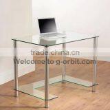 Metal Frame Design Modern Glass Computer Table thumbnail-5