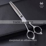 Black Screw Polishing Silver Professional Hair Thinning Scissors thumbnail-4