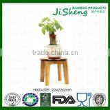 High Quality Round Bamboo Wood Cabinet Stool thumbnail-1