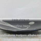 Round Colored Lacquer Decorative Plate thumbnail-1