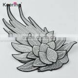 Pretty Lotus Flower Decoration Clothing Embroidery Patch Pair WEF-020 thumbnail-2