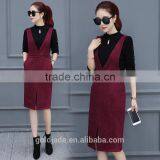 2016 Manufacturer Autumn-wear Fashionable 100% Cotton Ladies Dress With Strap thumbnail-2