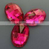Siam Shining Oval Crystal Loose Beads Glass Stone for Jewelry Making